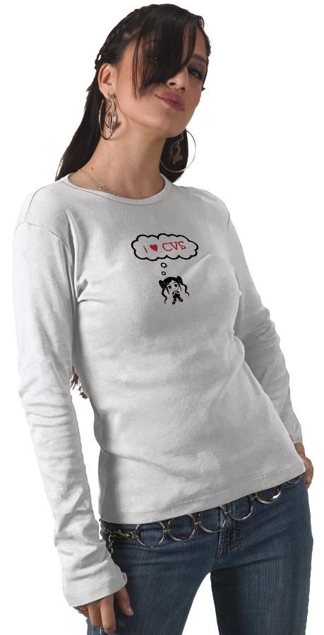 i heart cvs ladies shirt