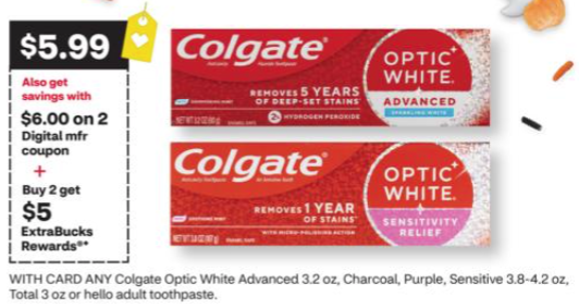 colgate toothpaste cvs deal